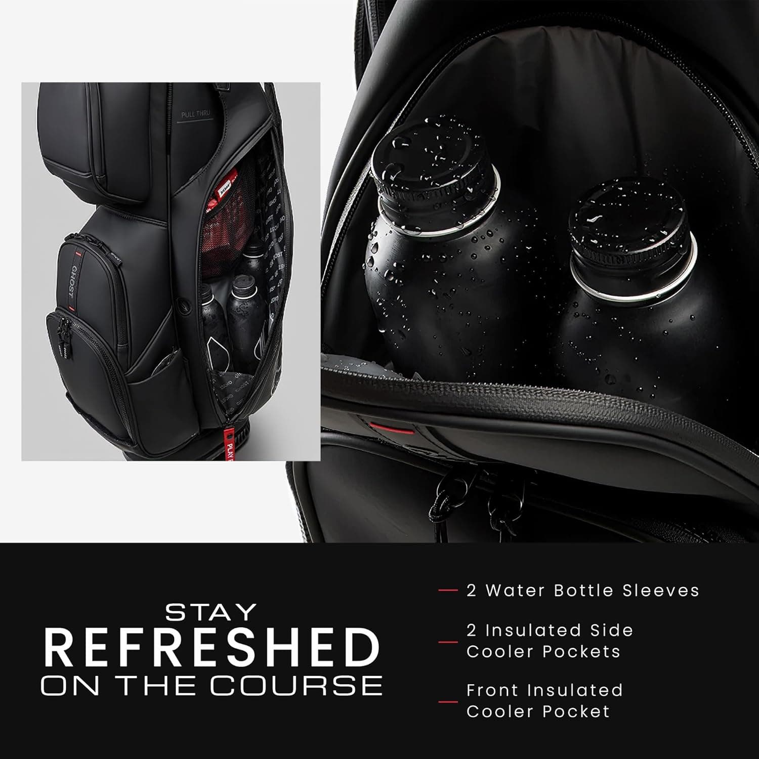 Ghost Golf GT-14 Cart Bag - Storage Detail