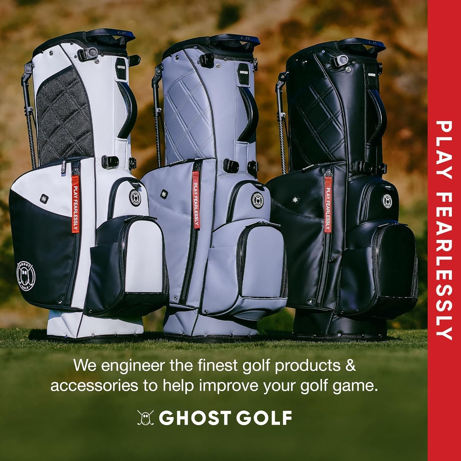Ghost Golf Anyday Stand Bag 14-Way Katana - Carbon Fiber Legs