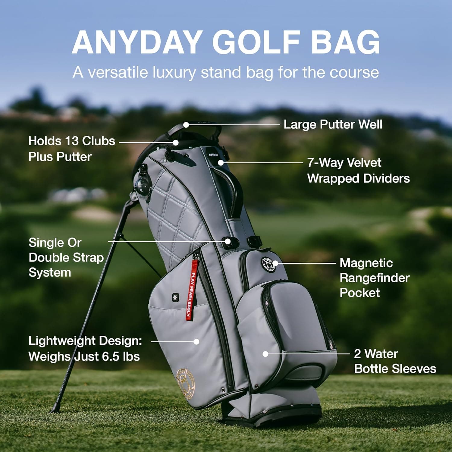 Ghost Golf Anyday Stand Bag - 14-Way Dividers (Katana)